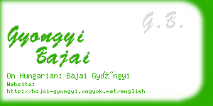 gyongyi bajai business card